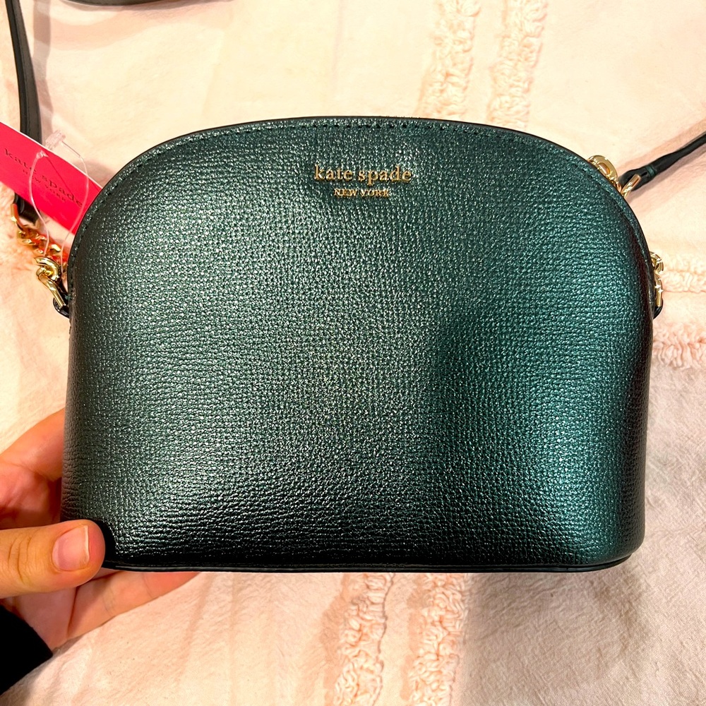 Kate Spade Small Dome Crossbody Bag Deep Evergreen